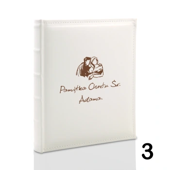Album na chrzest, wklejany, 60 kremowych stron, personalizowany, 12 wzorów